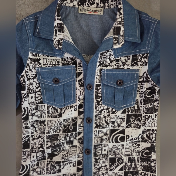 Toddler Boys 3pc Outfit Denim and Graphic Size 4T - Picture 4 of 9